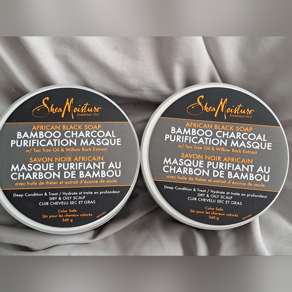 2 Brand New SheaMoisture Bamboo Charcoal Purification Masque